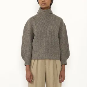 7115 by Szeki Poet Turtleneck Taupe