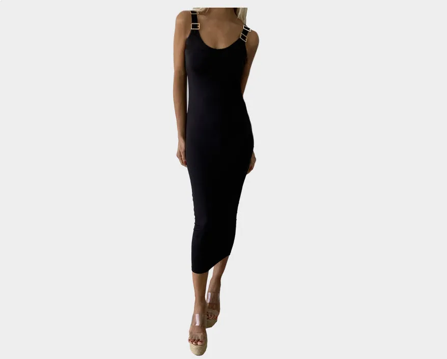 88 Black Maxi Dress - The Milano Si