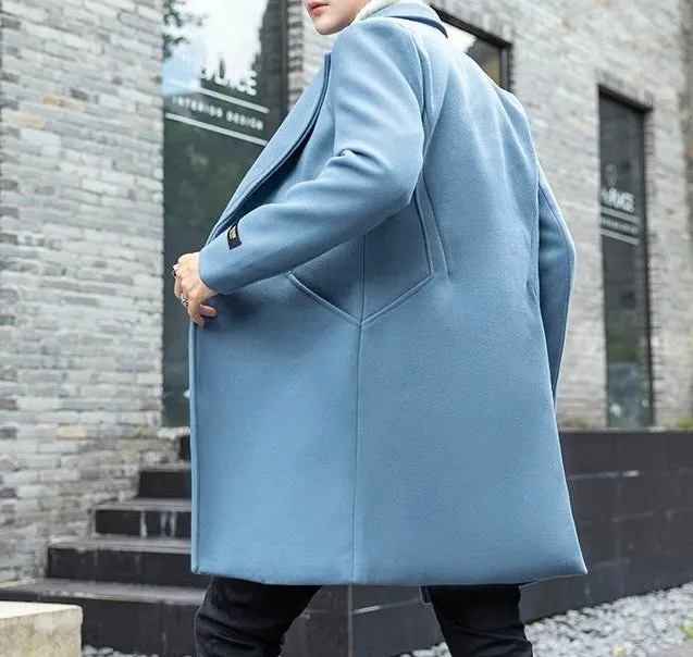 Antonios Long Wool Coat Men