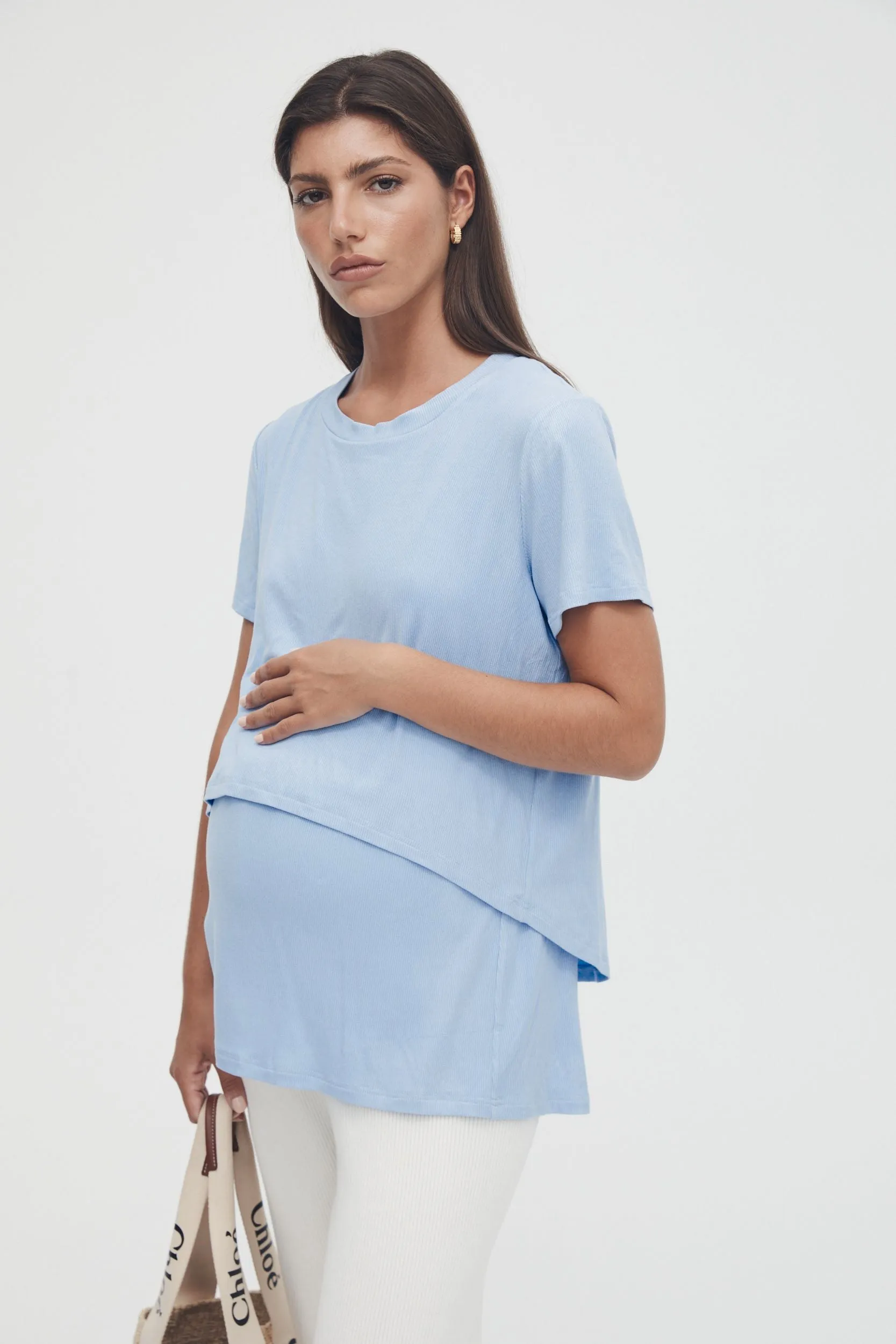 Avenue Nursing Tee (Cornflower)