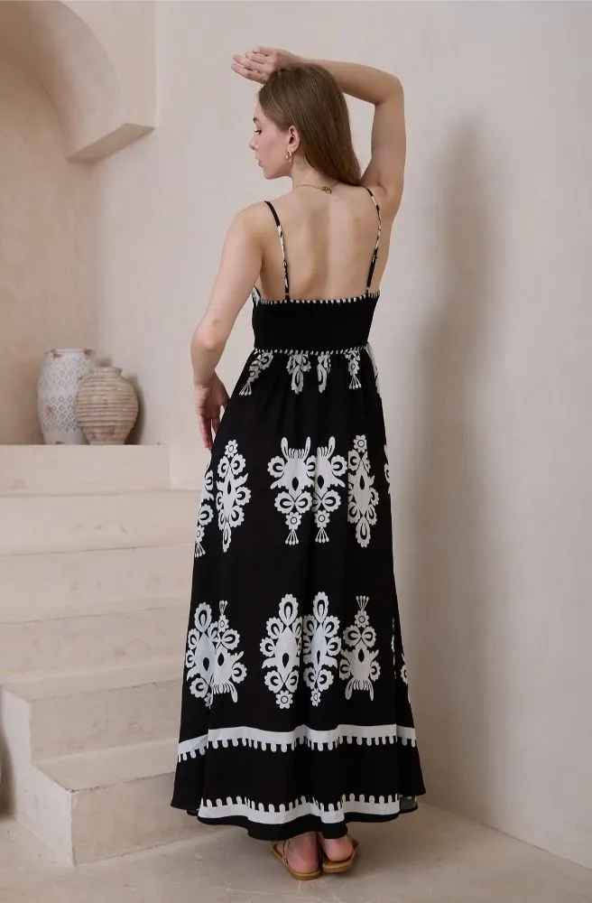 Bianco Nero Maxi Dress