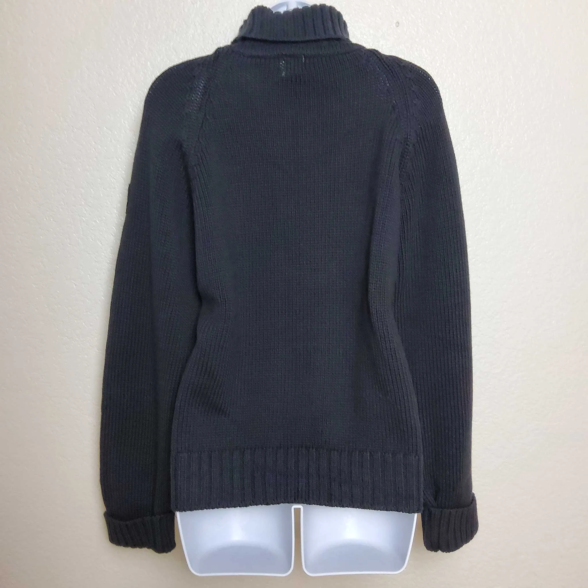 Black Turtleneck Sweater, Women's Extra Large