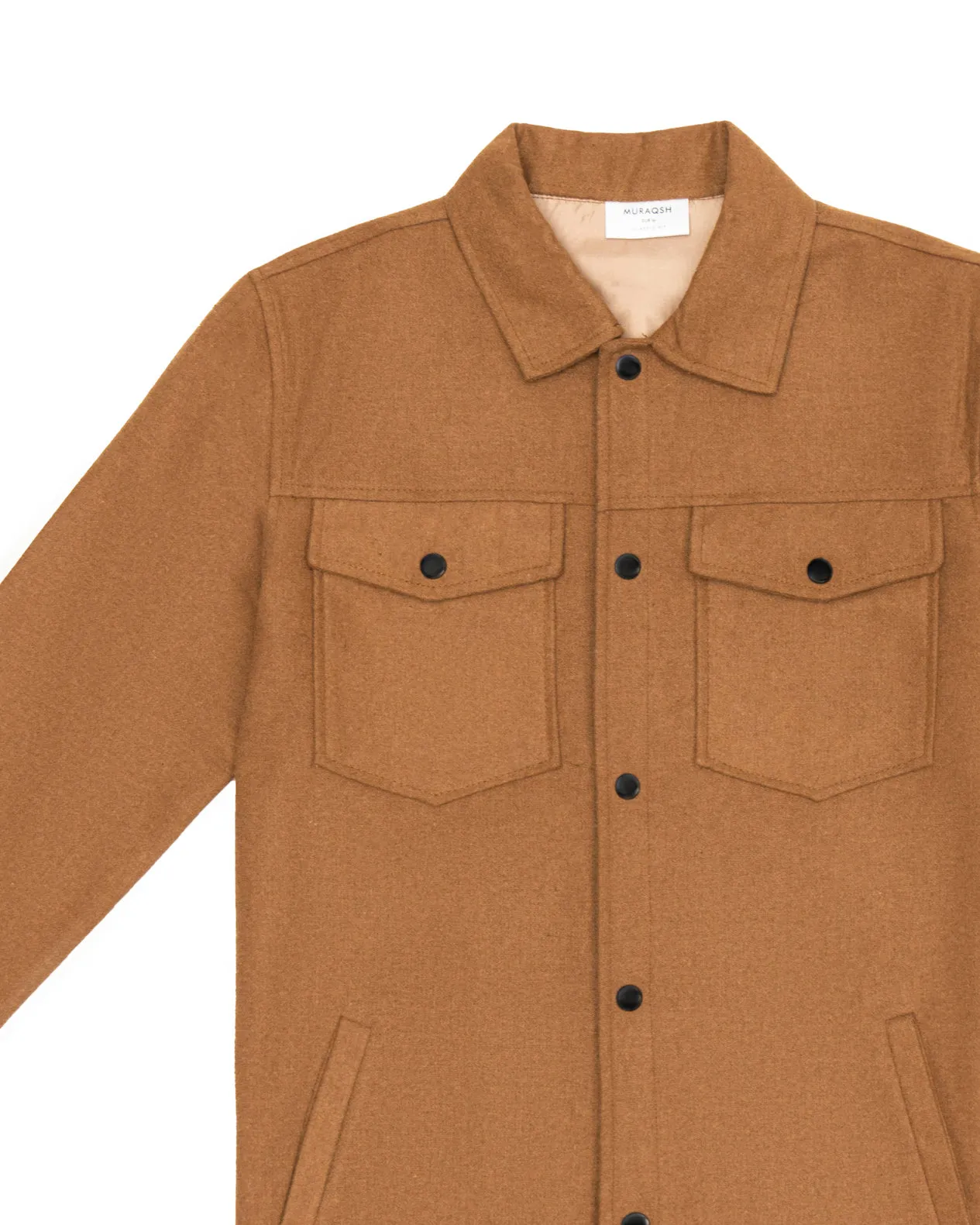 Camel Wool Shacket- Men