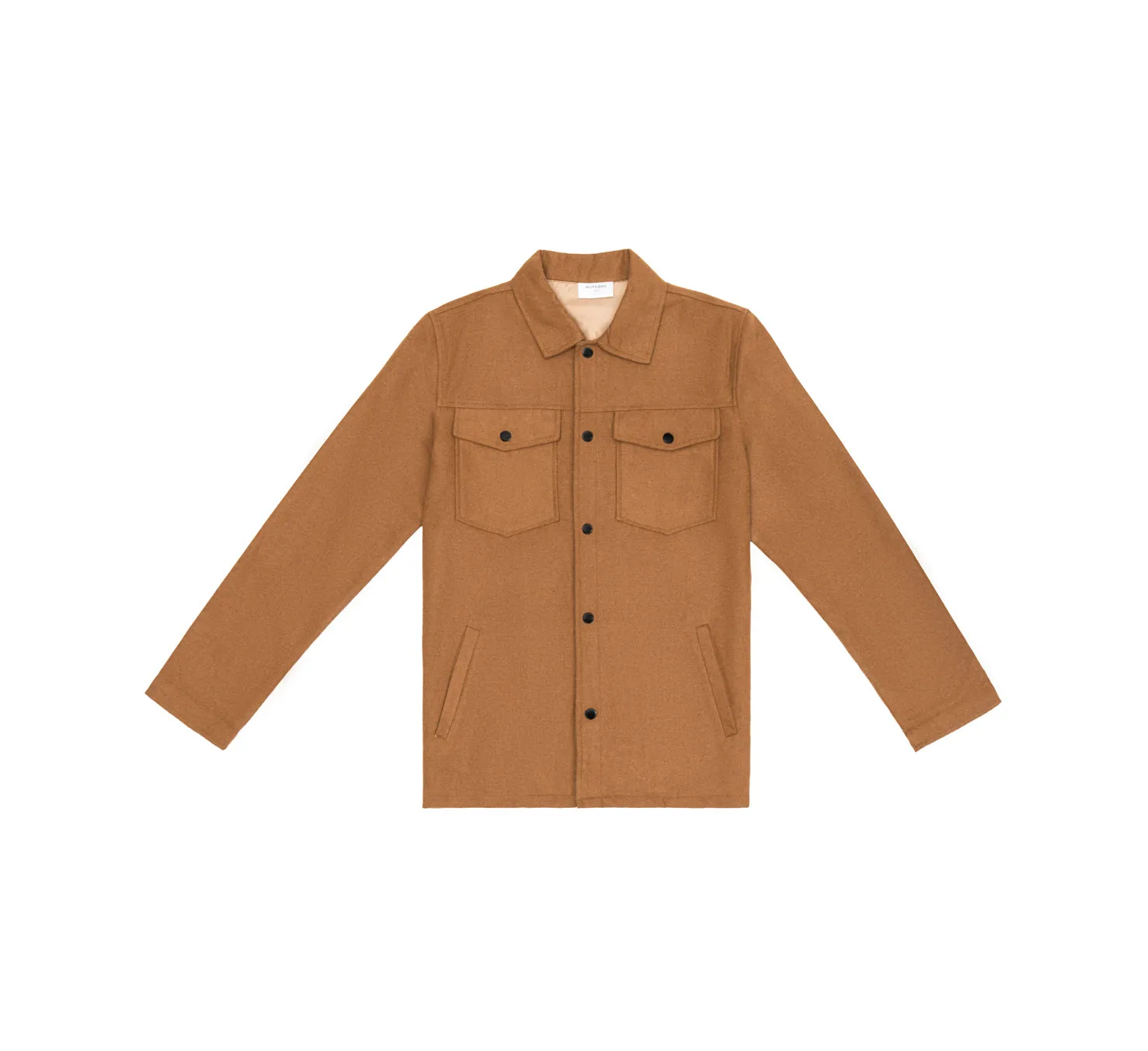 Camel Wool Shacket- Men