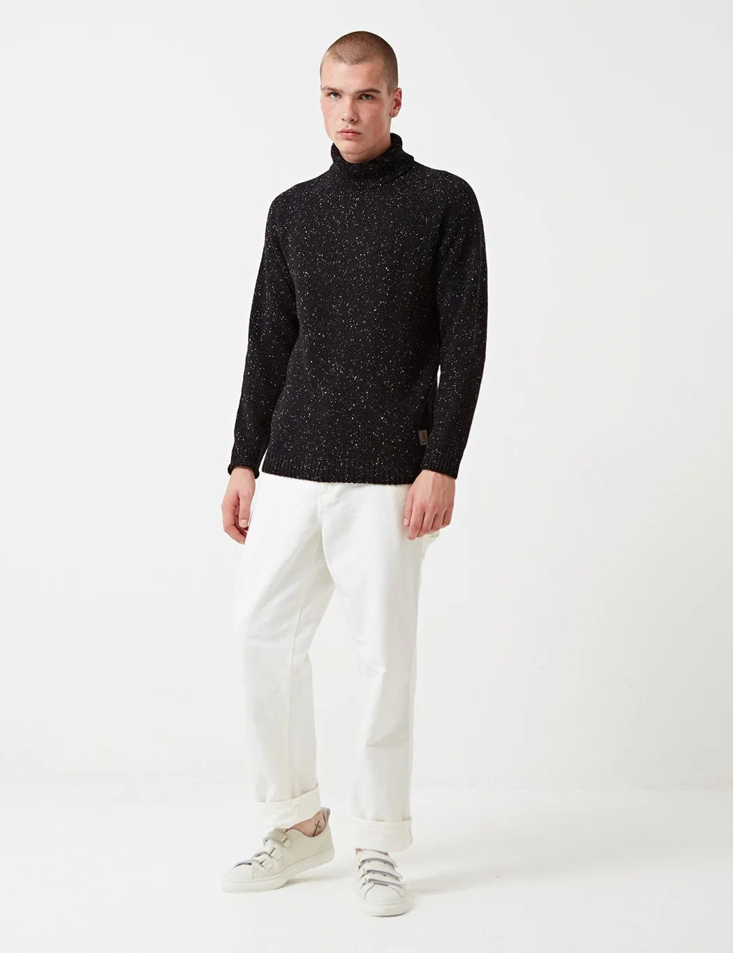 Carhartt Anglistic Turtleneck Knit Jumper - Black