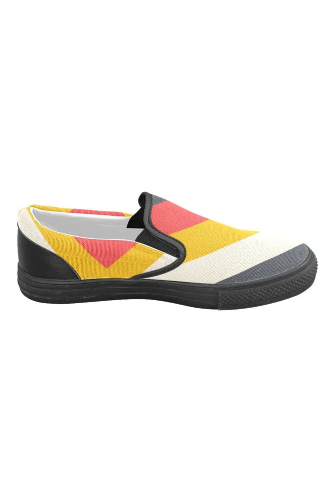 Chevron Men's Slip-on Canvas Shoes