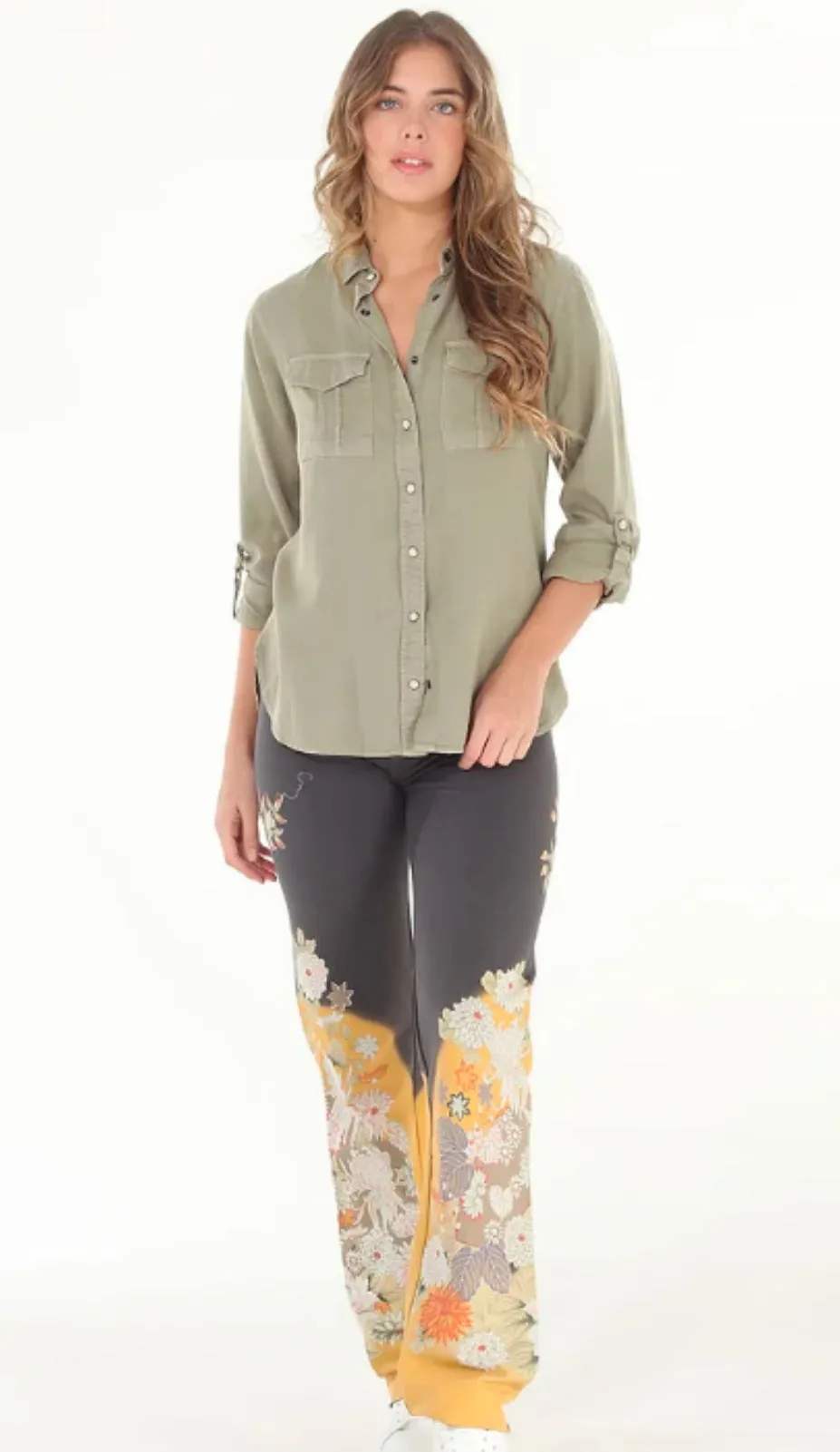 Chrysanthemum Print Pant by Paparazzi