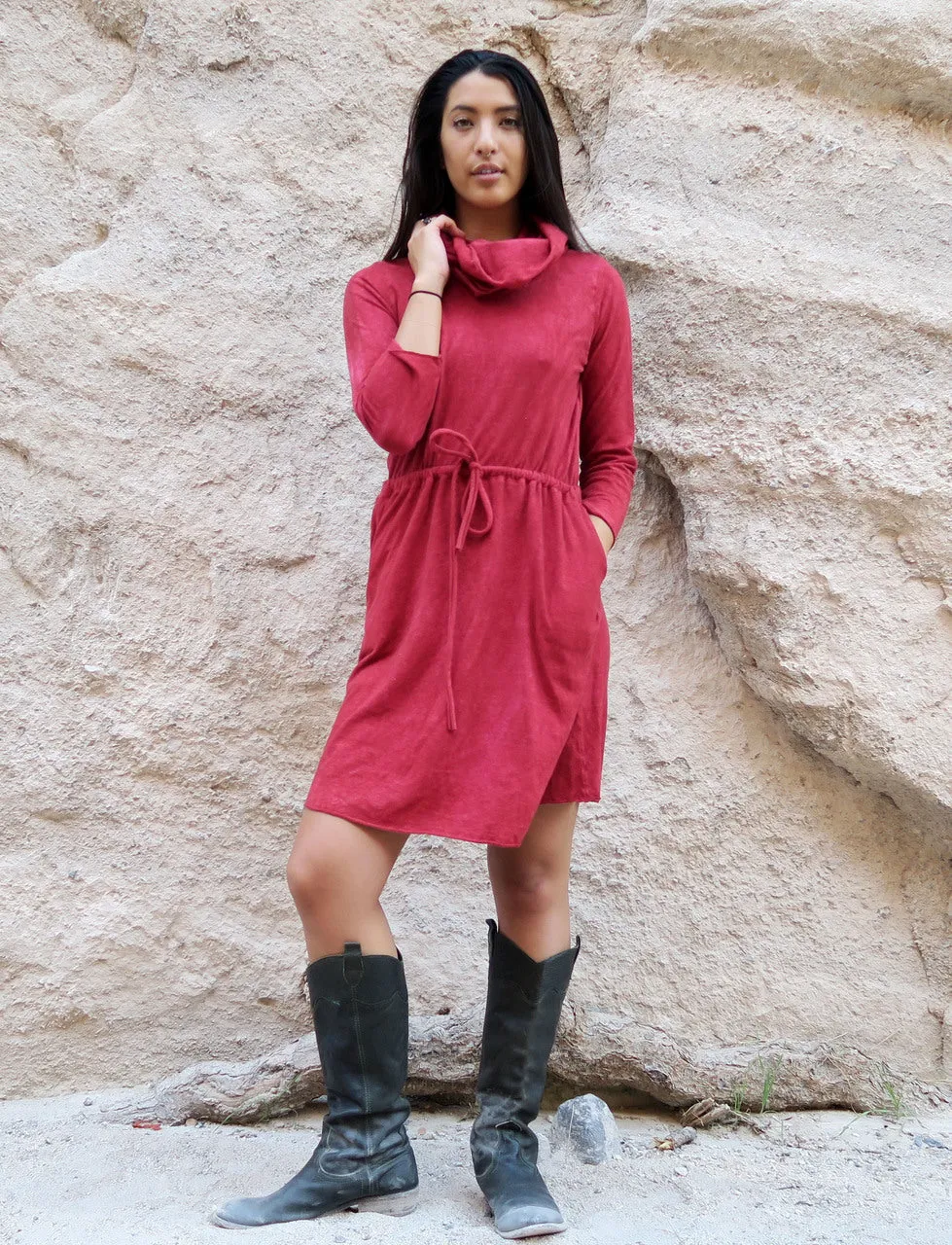 Chunky Cowl Gaia Short Dress