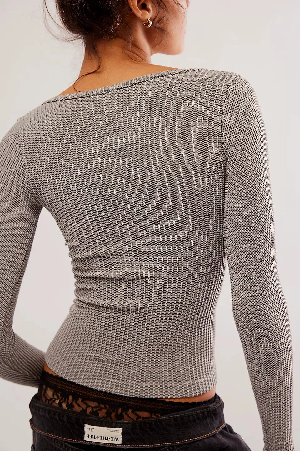 Clean Slate Seamless Layering Top Heather Grey