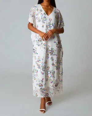 Color Me Caftan Dress In White Sangria | White Sangria