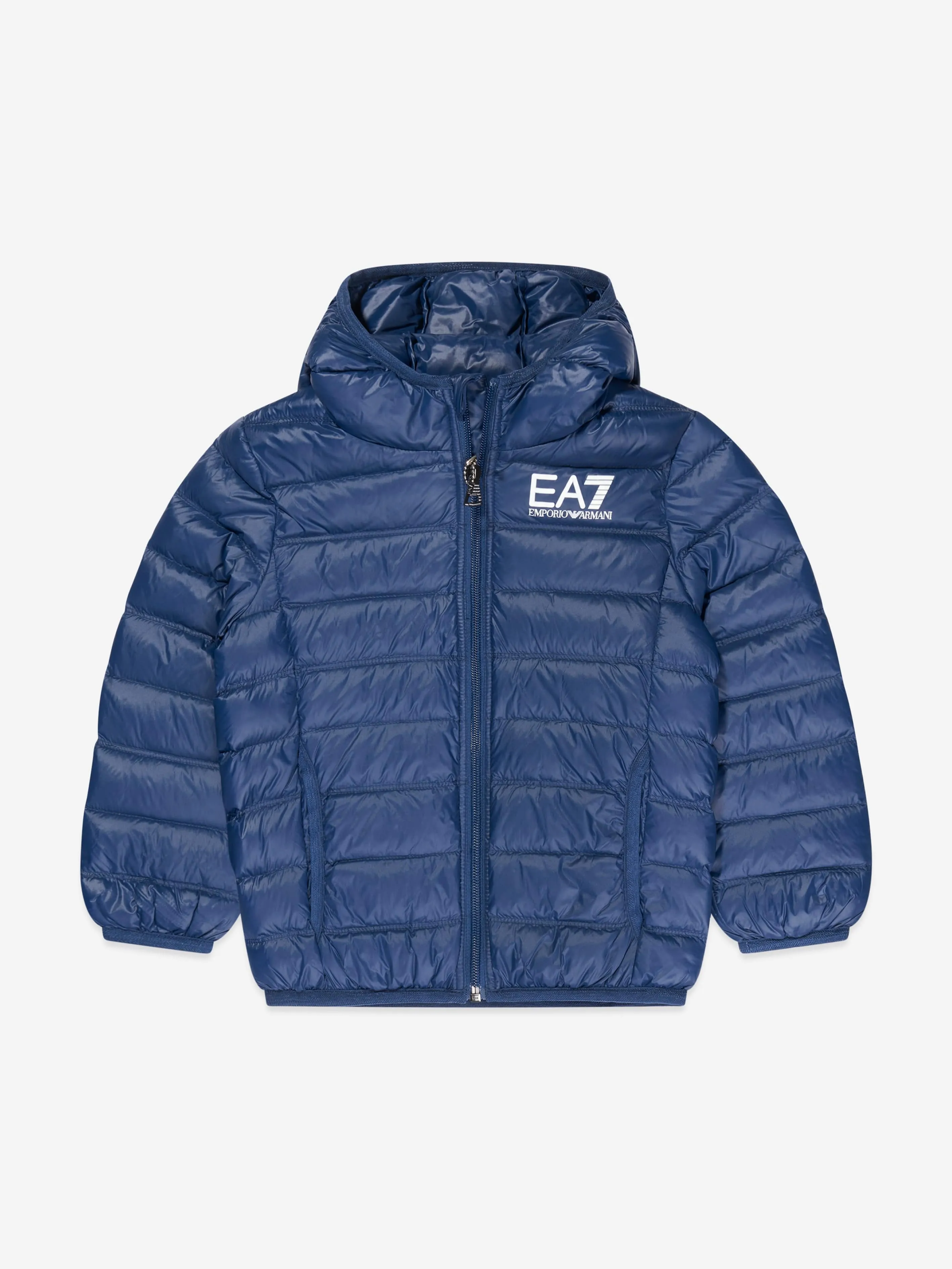 EA7 Emporio Armani Boys Down Padded Puffer Jacket in Navy