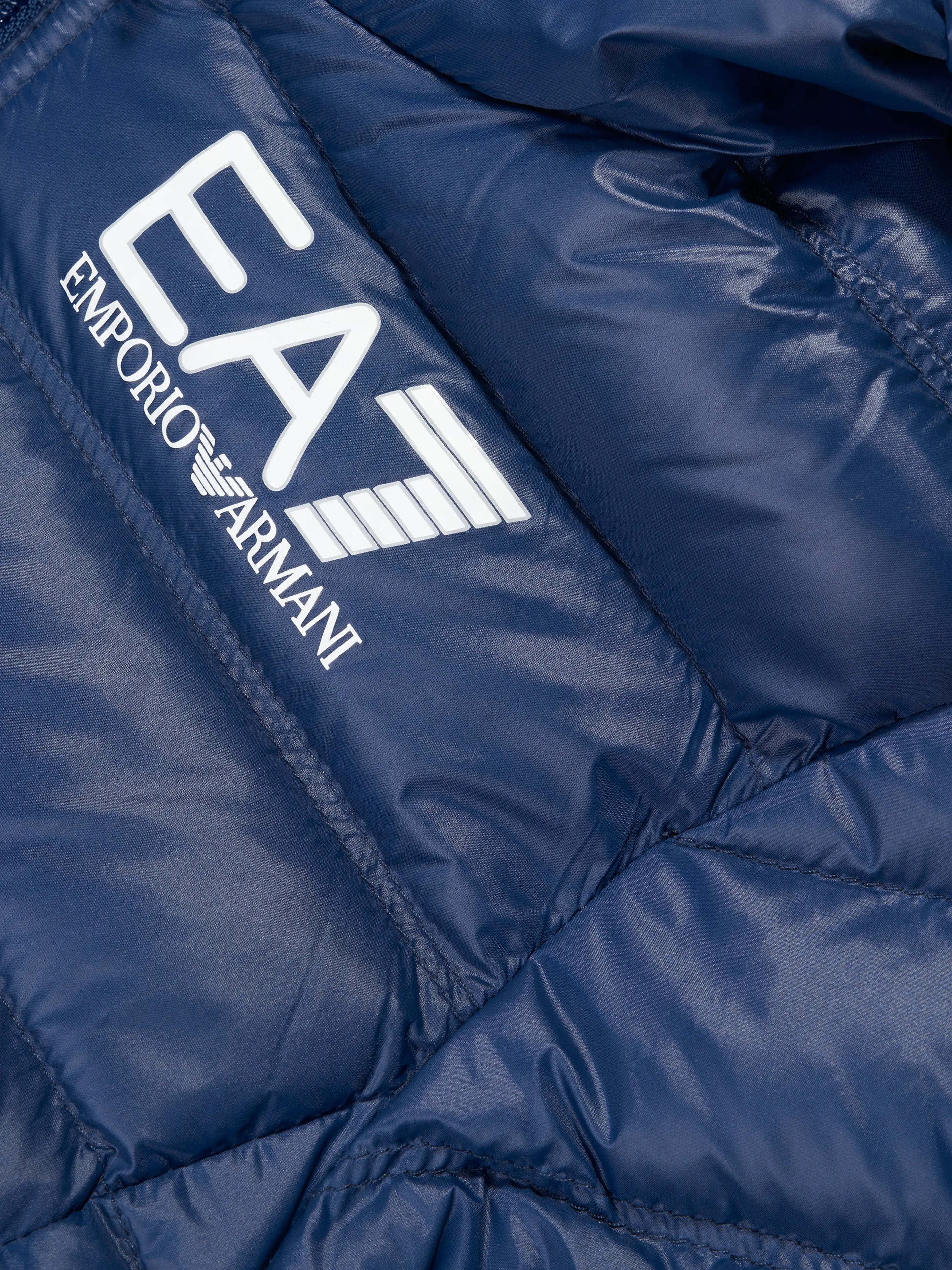 EA7 Emporio Armani Boys Down Padded Puffer Jacket in Navy