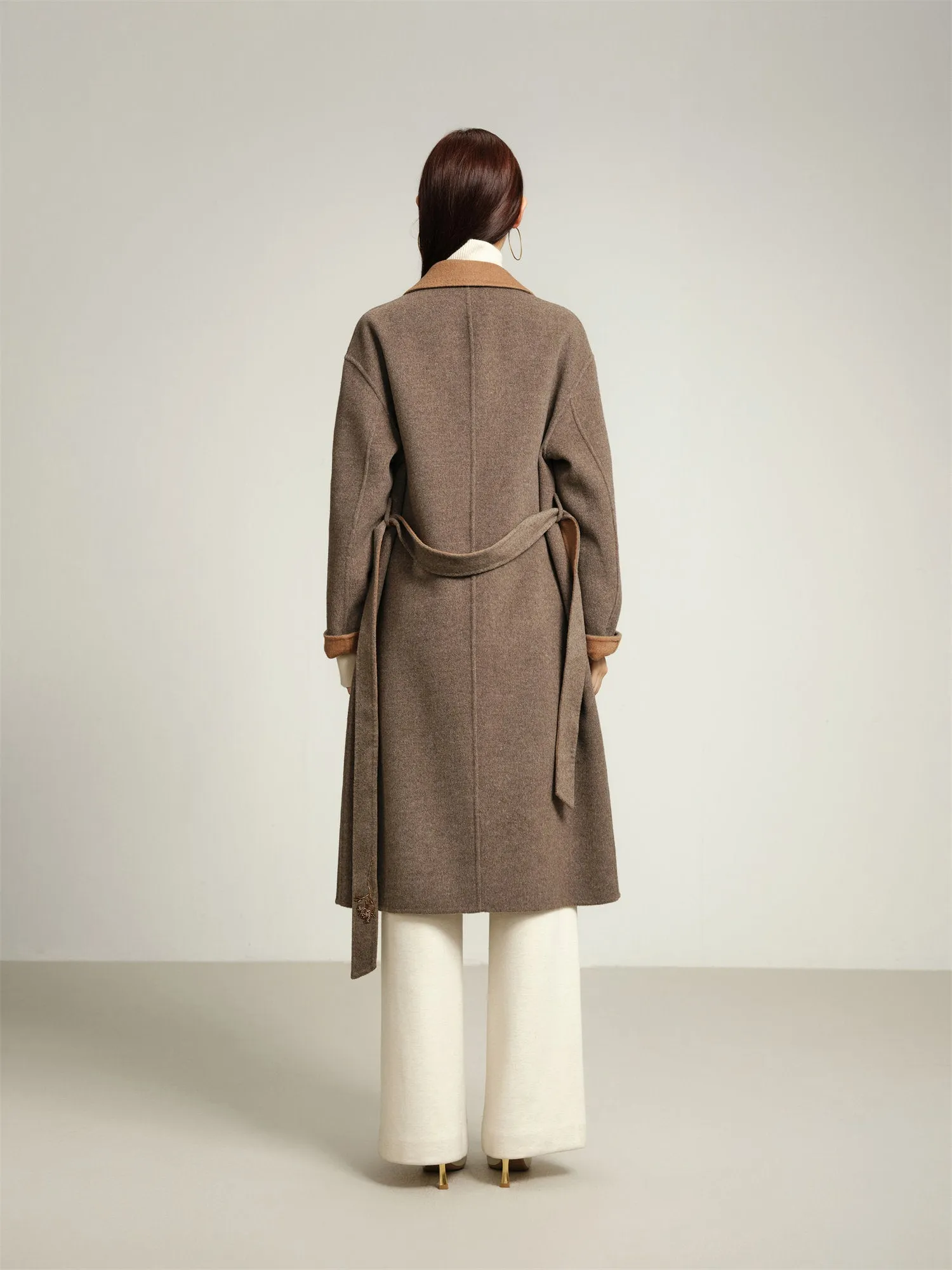 EP YAYING Yak Wool Double-Sided Wool Coat