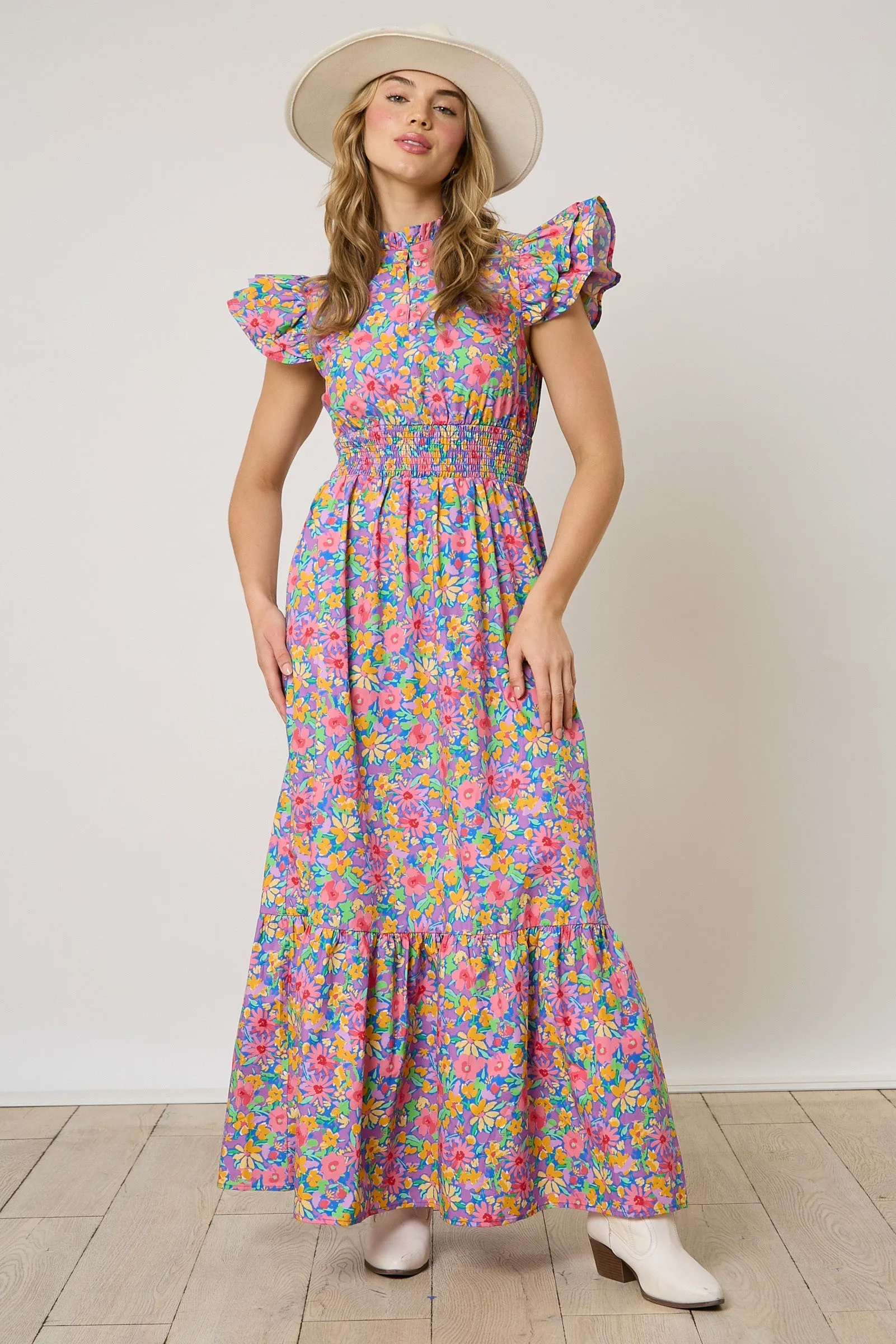 Fantastic Fawn Smocked Floral Maxi Dress PREORDER