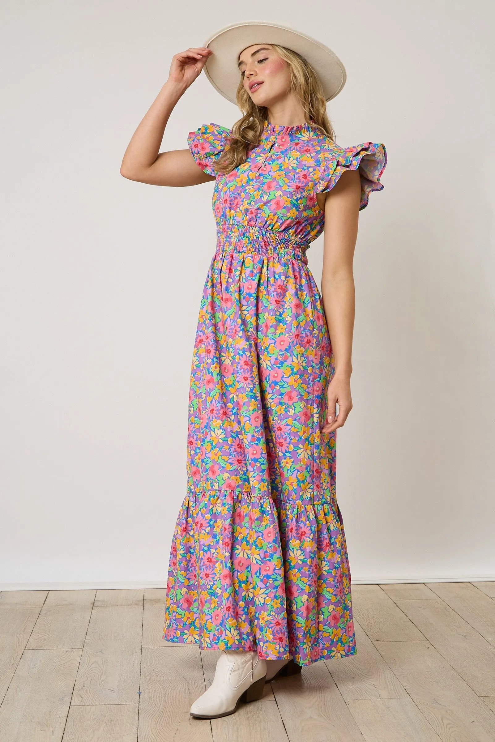 Fantastic Fawn Smocked Floral Maxi Dress PREORDER