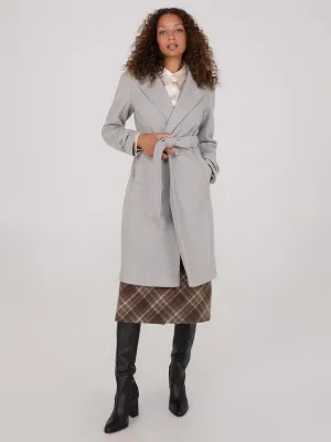 Faux Wool Wrap Coat