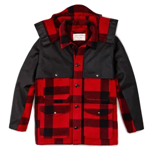 Filson Mackinaw Wool Double Coat Red Black Classic Plaid