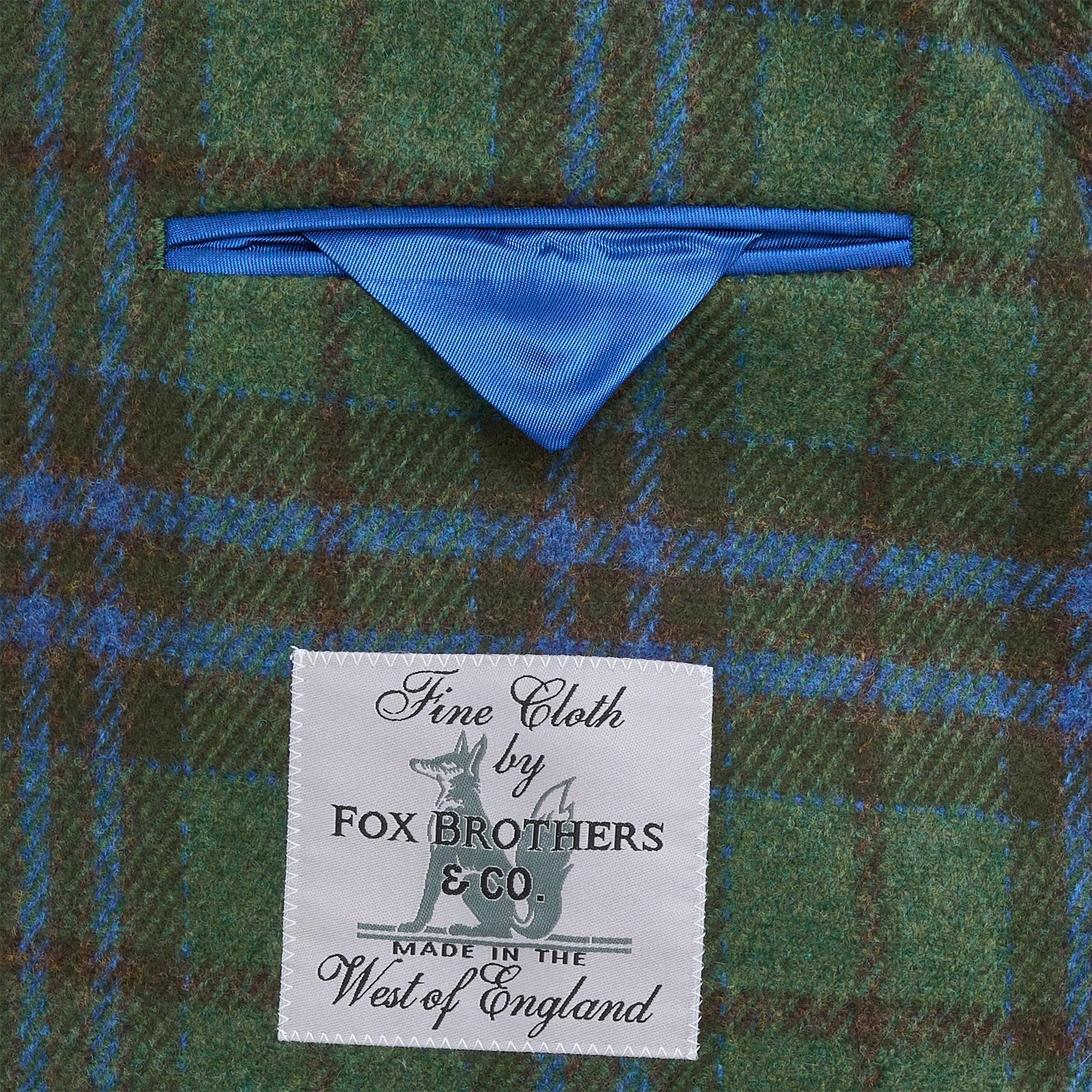 Fox Brothers Forest/Marina Plaid Sport Coat - Dark Forest