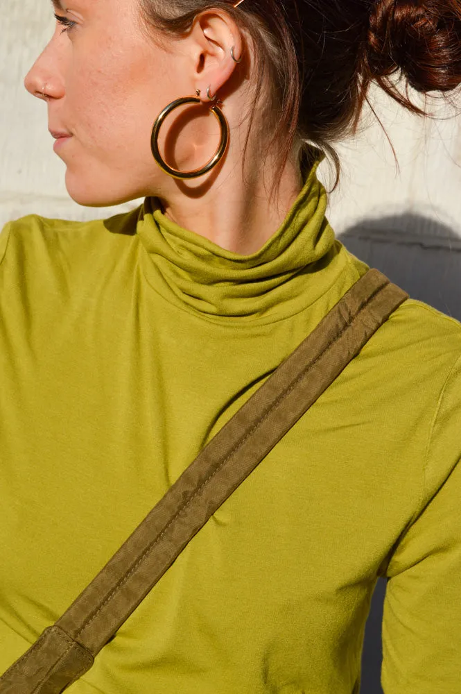 FRNCH Carmelite Roll-neck Olive Top