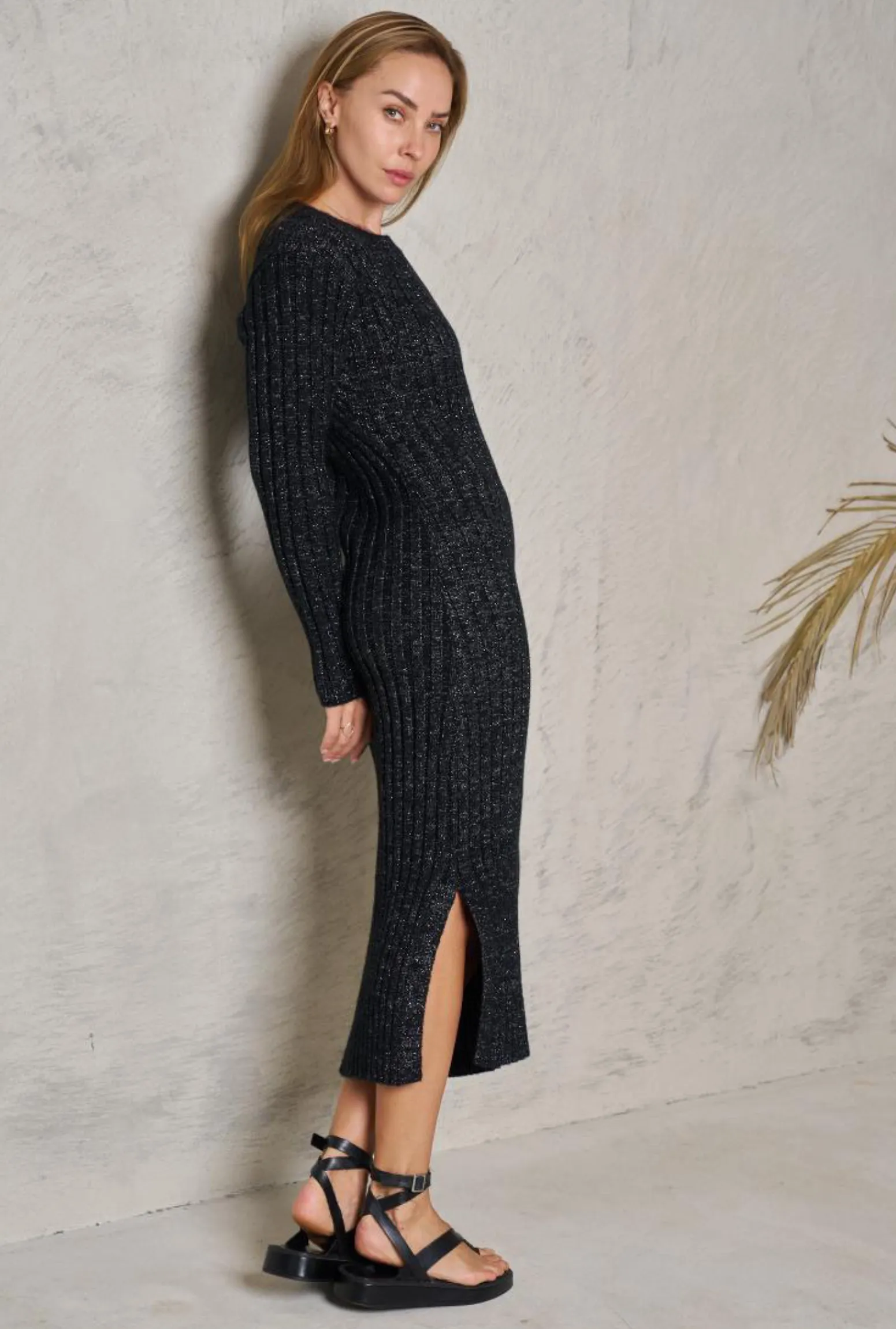 Grace Knit Dress - Black