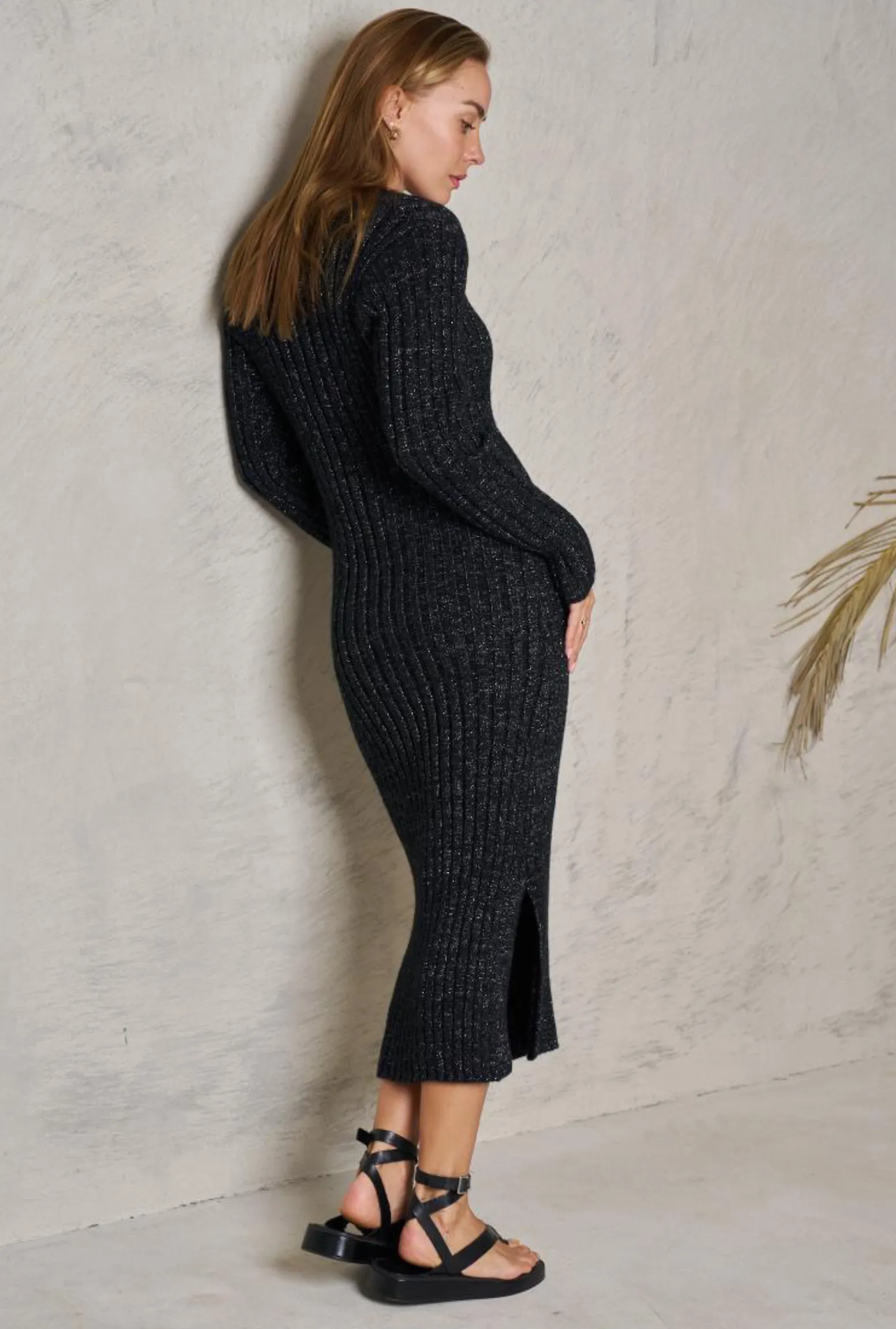 Grace Knit Dress - Black