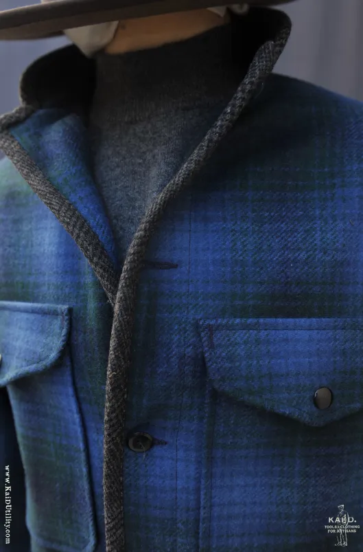 Great Smoky Wool Jacket - Blue Plaid - M