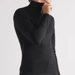 James Bond Black Quarter Zip Top - By Bogner