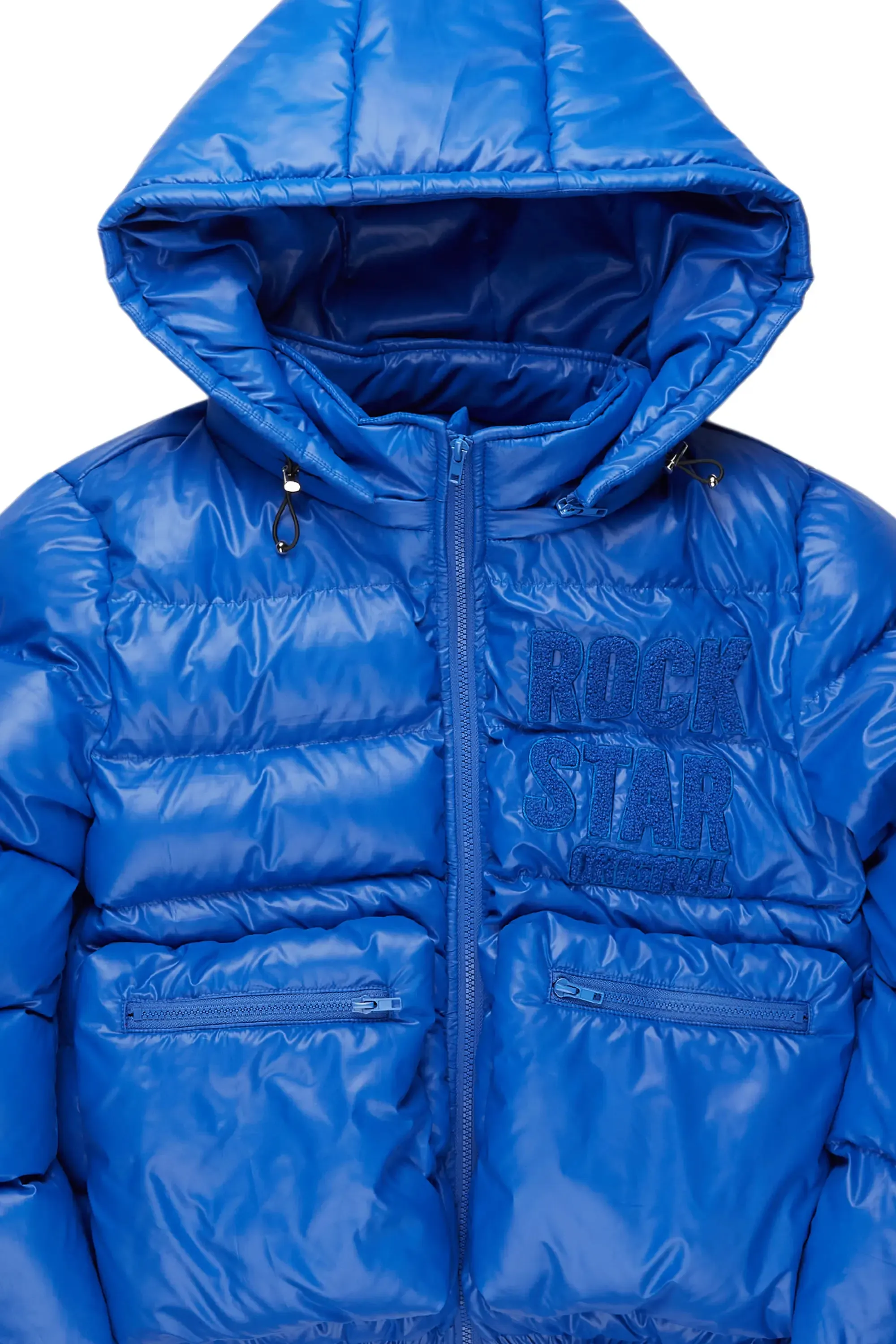 Keisha Royal Blue Cargo Puffer Jacket