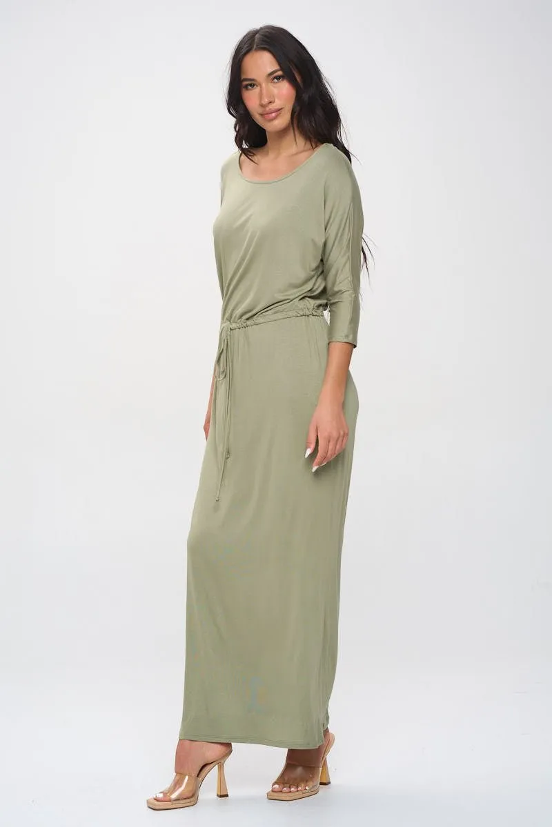 Mackenzie Dolman Sleeve Boyfriend Knit Maxi