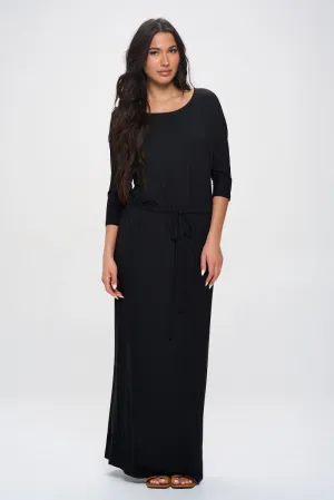 Mackenzie Dolman Sleeve Boyfriend Knit Maxi