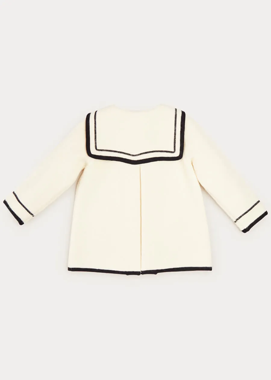 Mariner Collar Pocket Detail Jacket In Cream (4-10yrs)