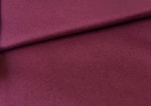 Maroon Wool Melton Coating (Made in Italy)