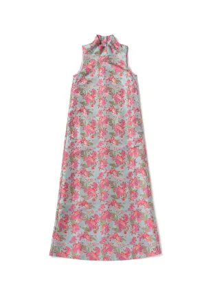 Maxi Mod Dress - Rosy Brocade