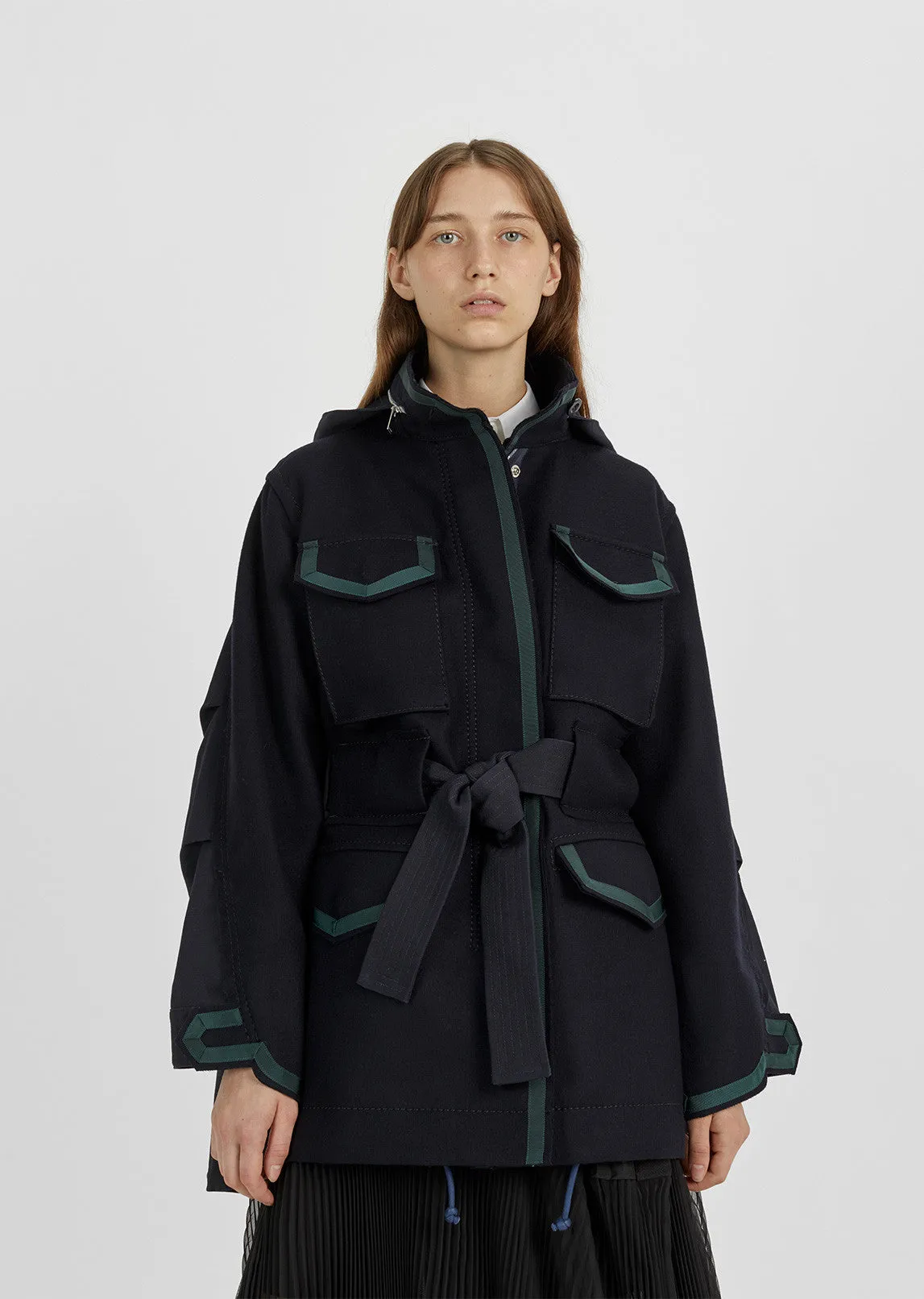 Melton Wool Belted Coat