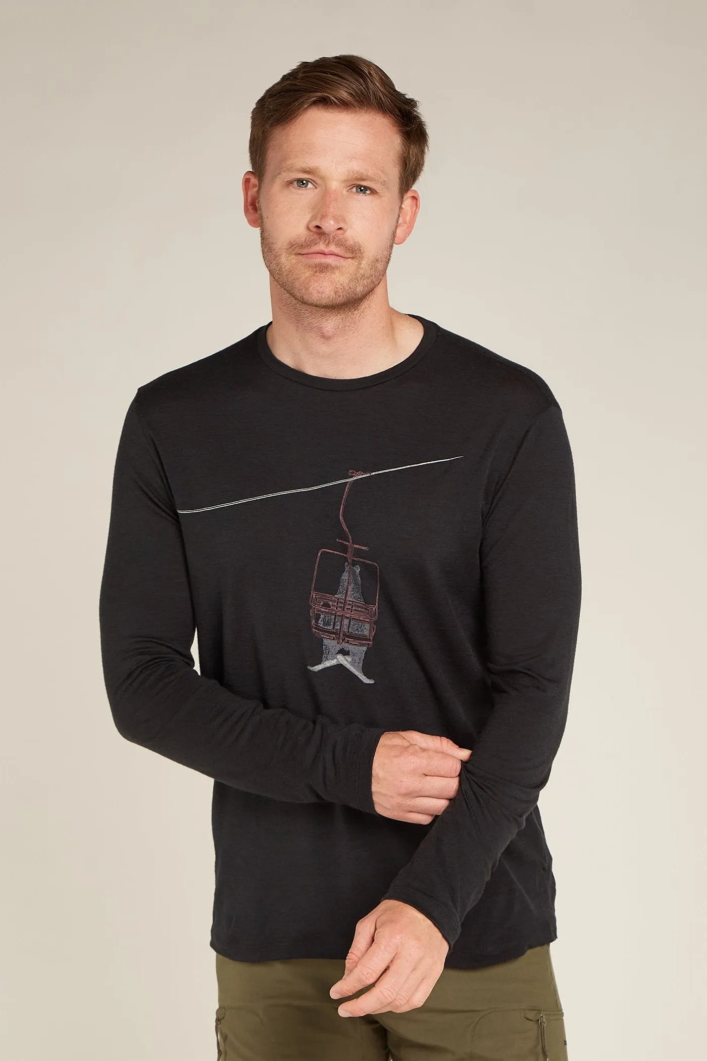 Mens Merino 150 Tech Lite LS T-Shirt Bear Lift