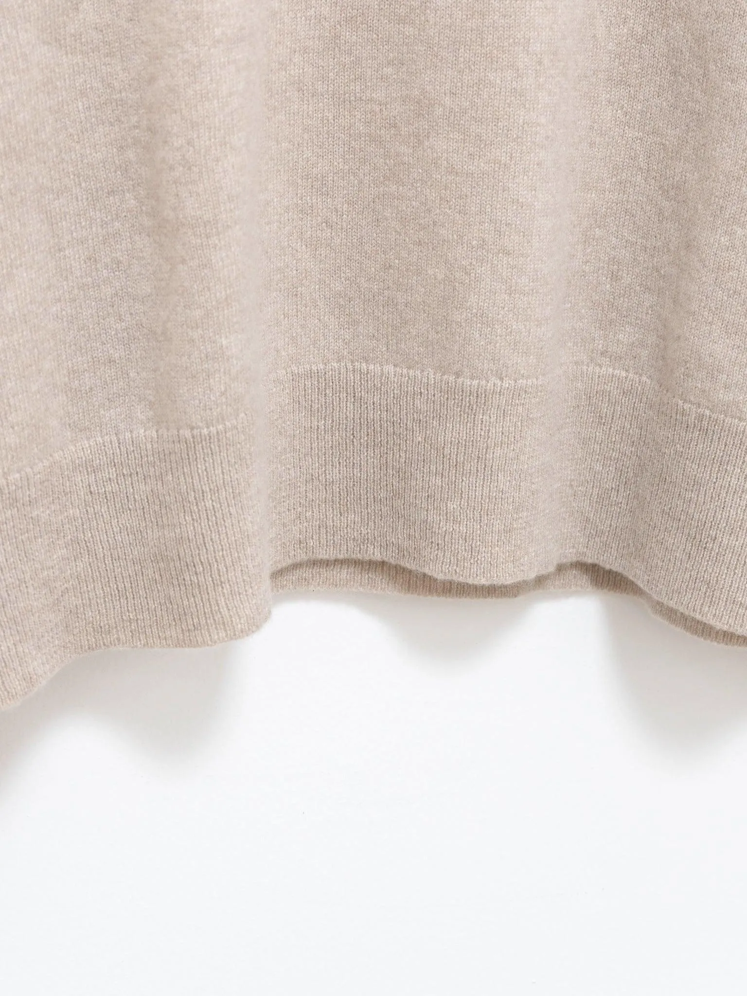 Merril Cashmere Crop Knit - Oatmeal