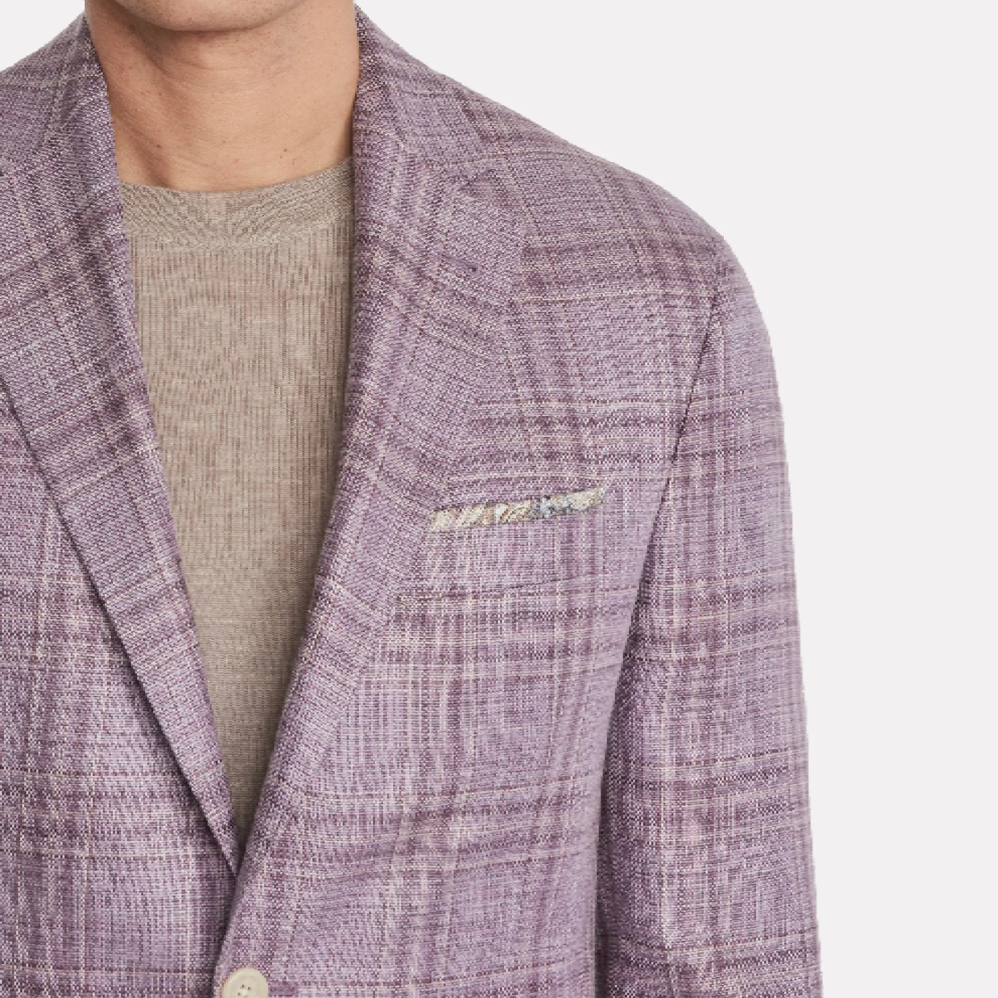 Midland Contemporary Fit Wool/Silk/Linen Blend / Mauve