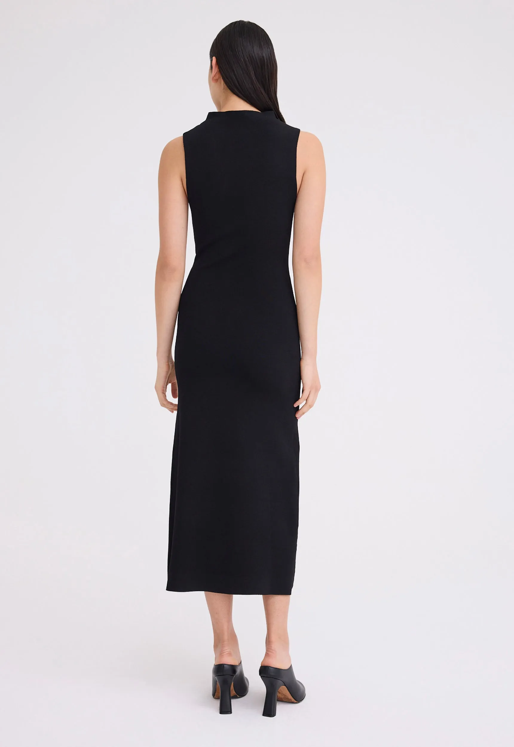 Moma Knit Midi Dress - Black