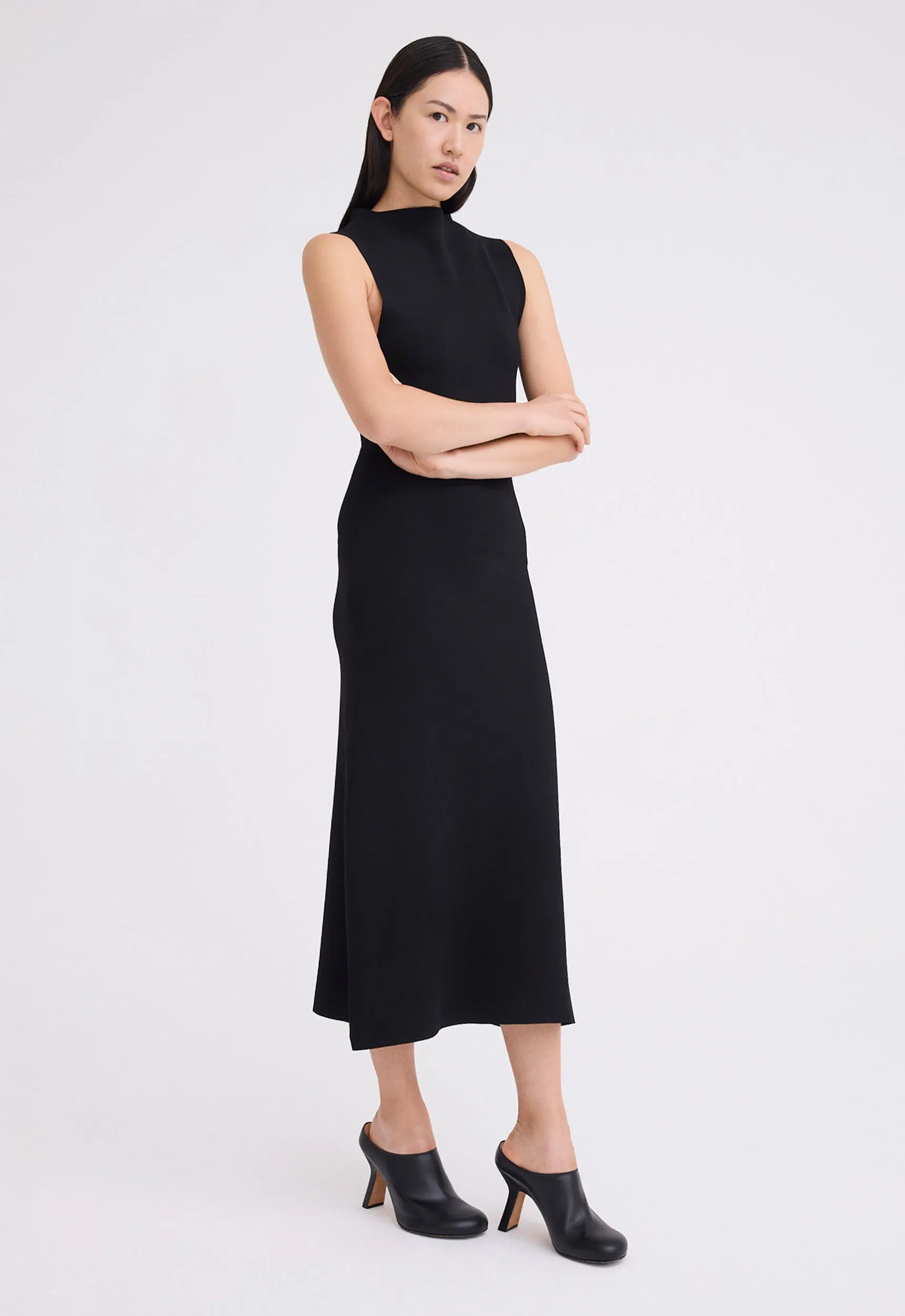 Moma Knit Midi Dress - Black