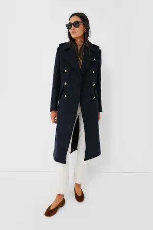 Navy Inverraray Wool Coat