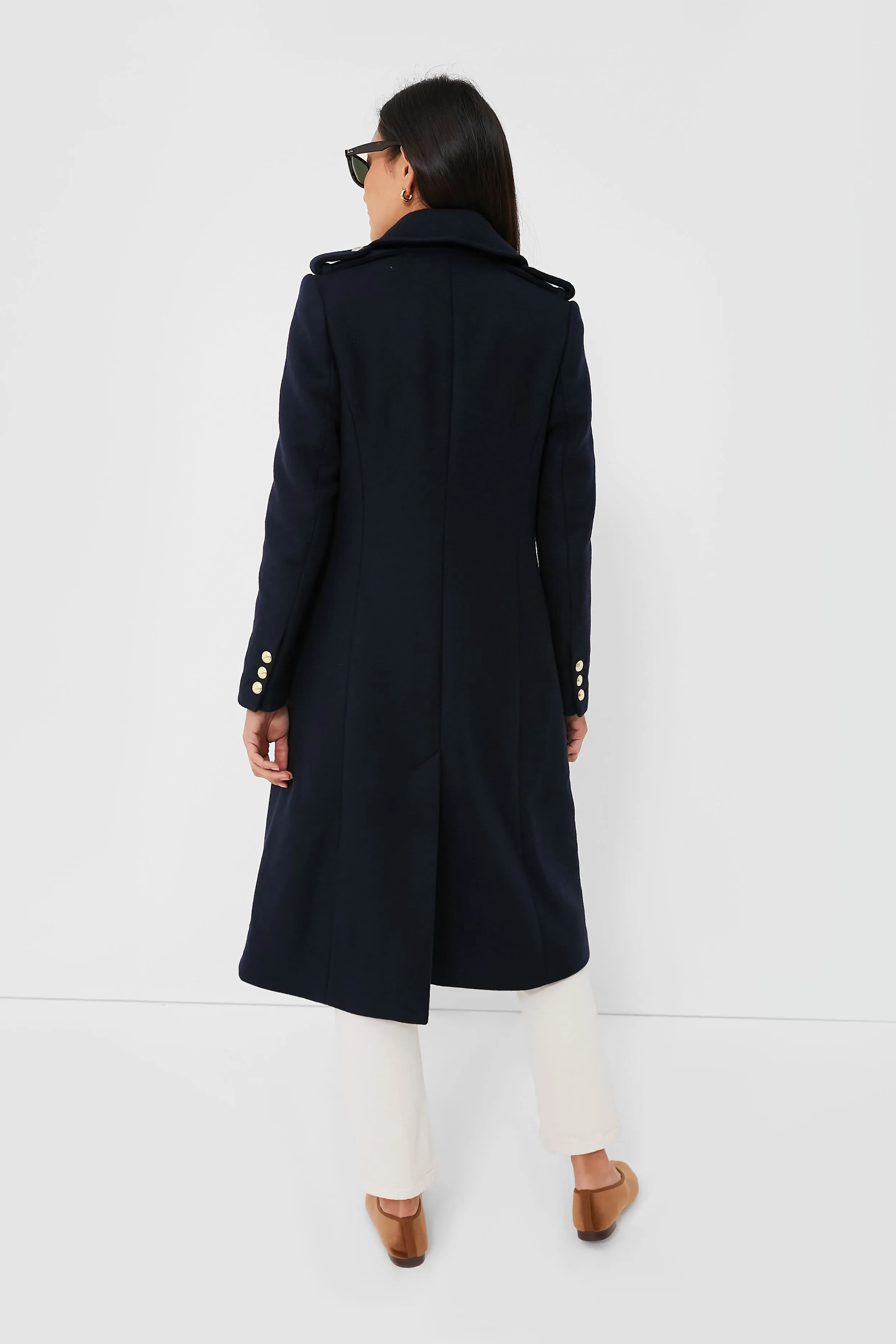 Navy Inverraray Wool Coat