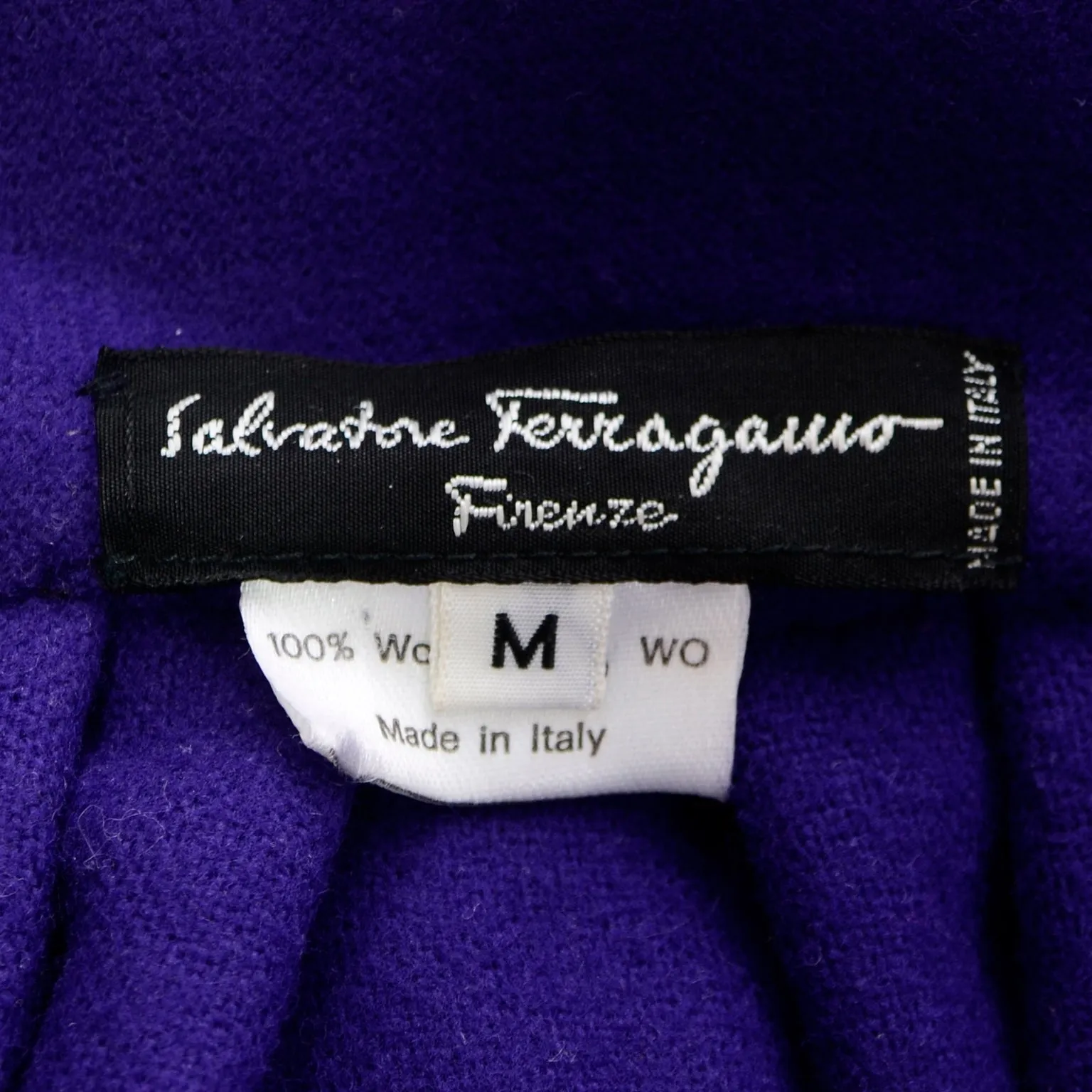 ON HOLD FOR ANNE // Salvatore Ferragamo Vintage Purple Wool Cape Style Coat