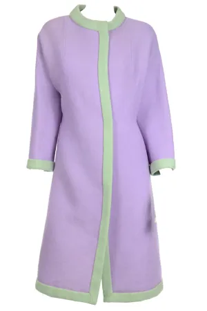 Oscar de la Renta for Jane Derby Rare 1960s Purple & Green Coat