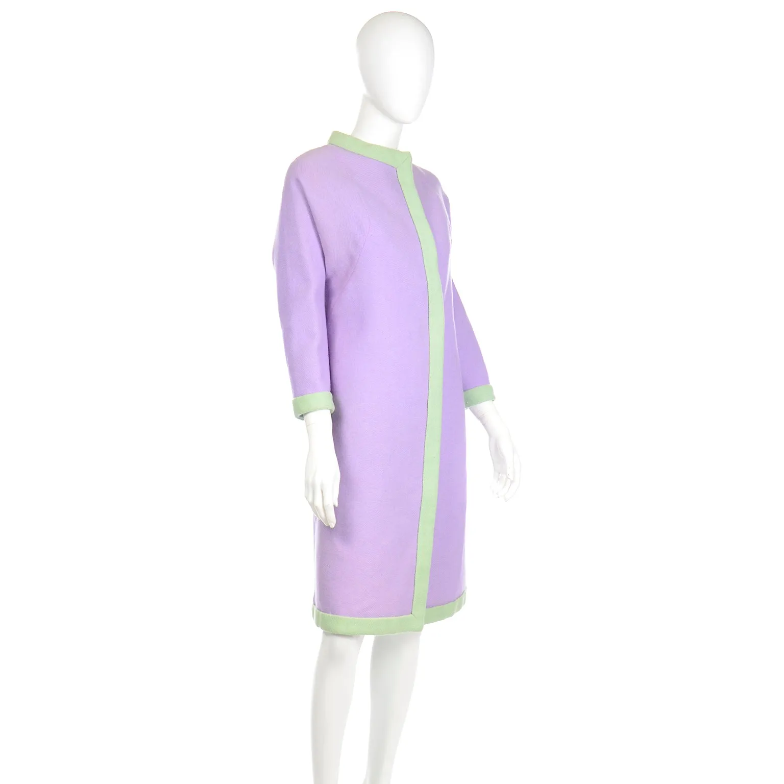 Oscar de la Renta for Jane Derby Rare 1960s Purple & Green Coat