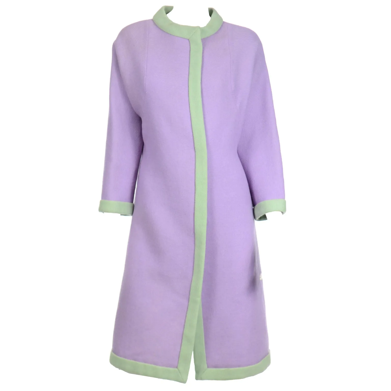 Oscar de la Renta for Jane Derby Rare 1960s Purple & Green Coat