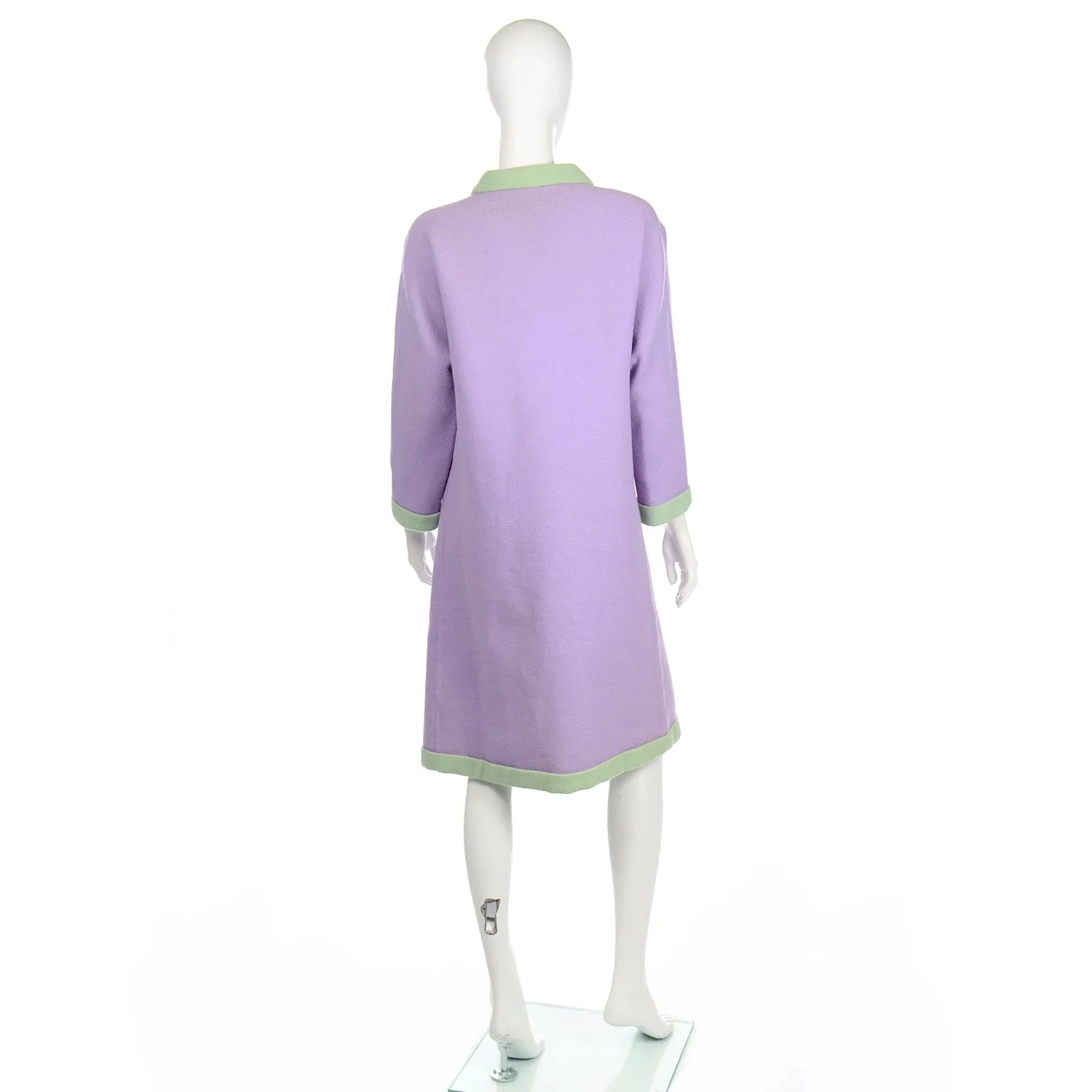 Oscar de la Renta for Jane Derby Rare 1960s Purple & Green Coat