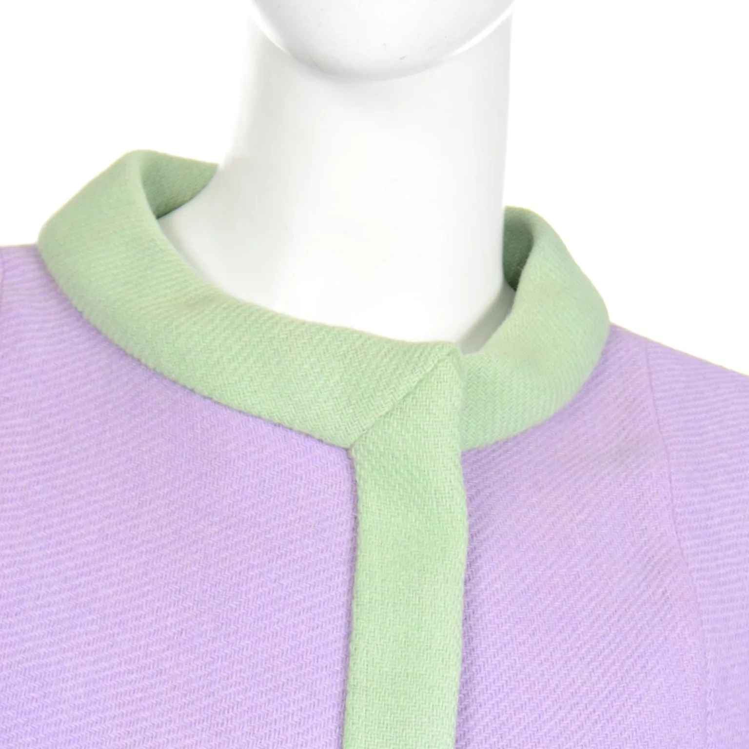 Oscar de la Renta for Jane Derby Rare 1960s Purple & Green Coat