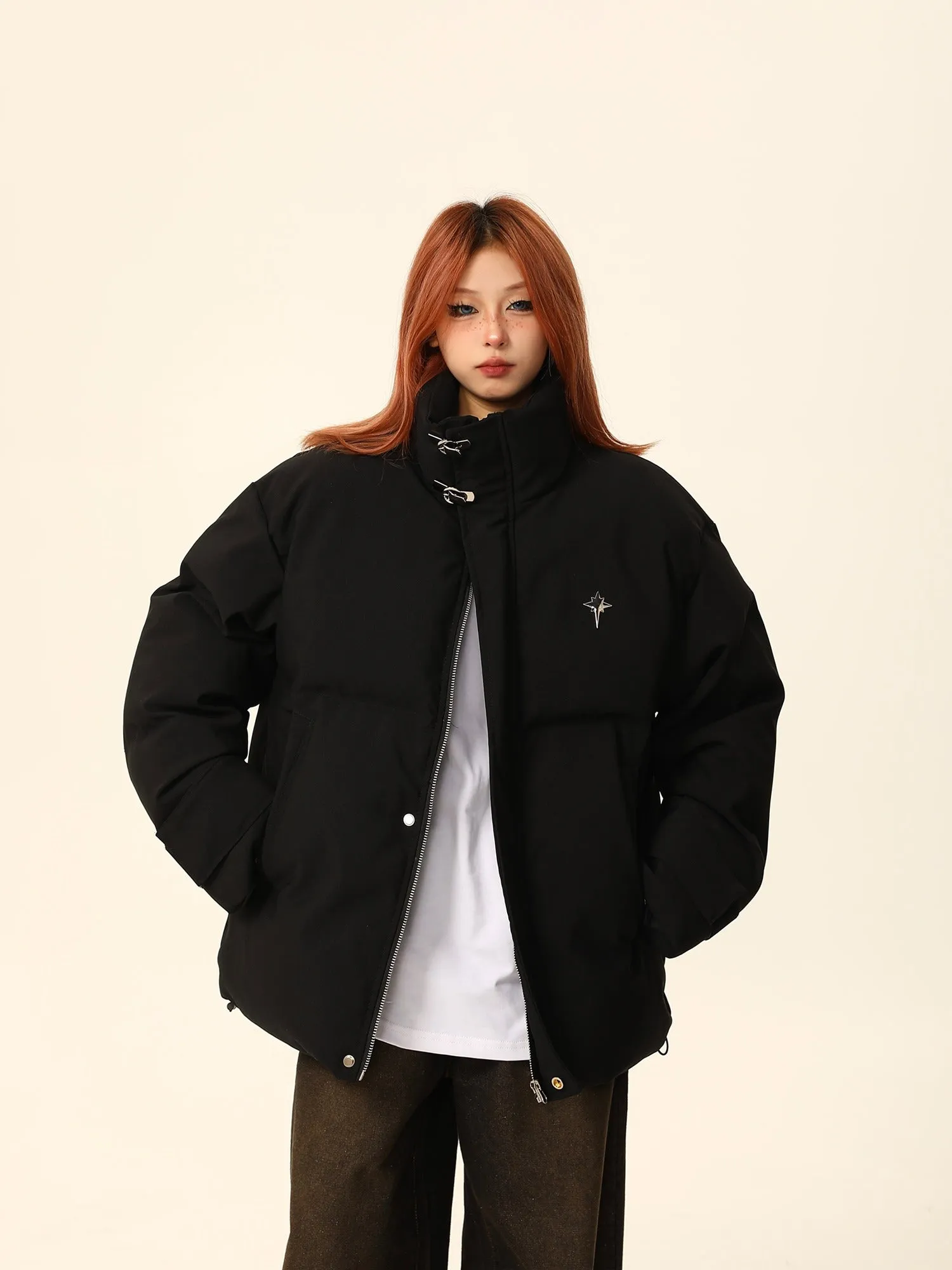 Oversized Stand-Up Collar Puffer Jacket