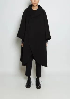 Oversized Wool Drape Coat