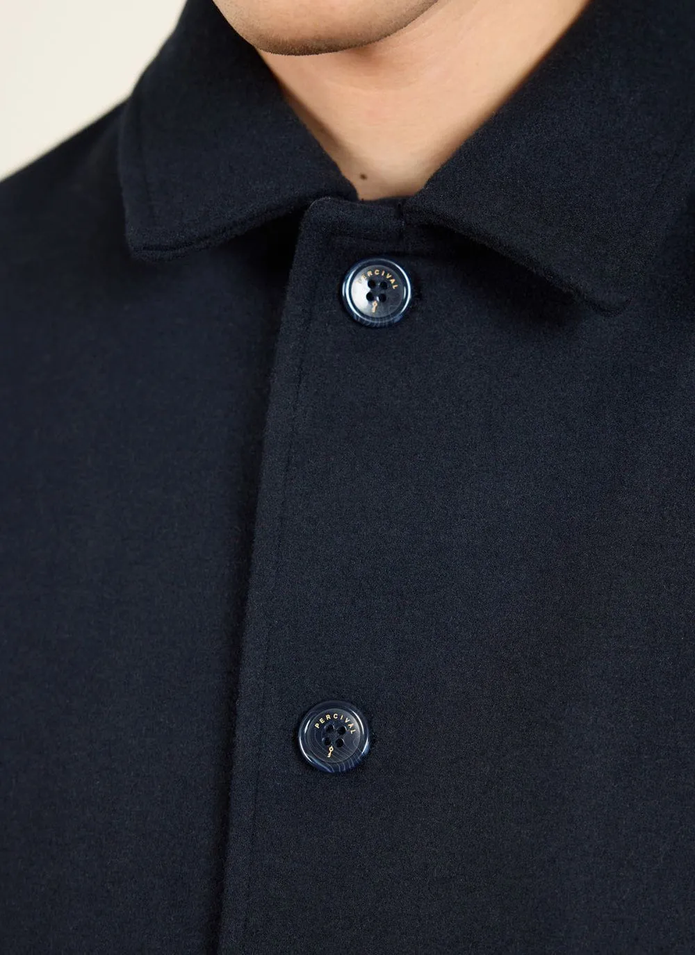 Pea Coat | Melton Wool | Navy